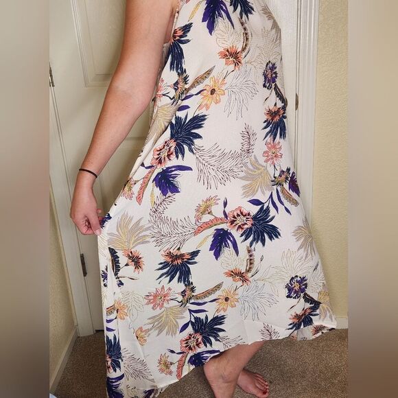 NWT Lovestitch One Size Slvless Floral Print Up/ Down Women's Maxi Dress - Picture 3 of 14
